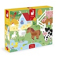 Janod speelgoed Janod | Puzzle tactile « Les animaux de la ferme »