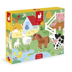 Janod | Puzzle tactile « Les animaux de la ferme »