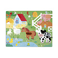 Janod speelgoed Janod | Puzzle tactile « Les animaux de la ferme »