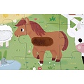 Janod speelgoed Janod | Puzzle tactile « Les animaux de la ferme »