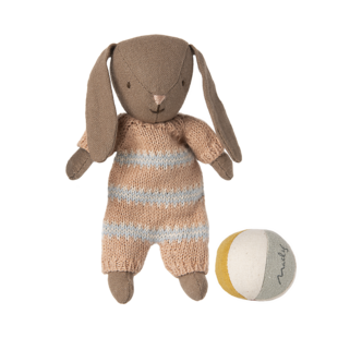 Maileg | Ensemble lapin Micro brun rose poudré