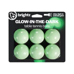 Brightz | Table Tennis Glow Balls Glow-in-the-Dark 6 pièces