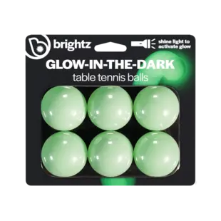 Brightz | Table Tennis Glow Balls Glow-in-the-Dark 6 pièces