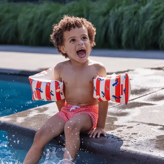 Swim Essentials Swim Essentials | Zwembandjes Ocean Stripes Oranje/Wit 2-6Y
