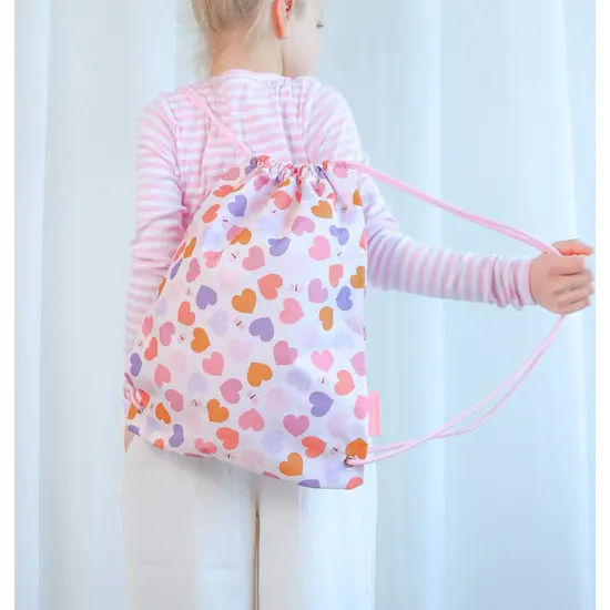 A Little Lovely Company A Little Lovely Company | Sac à cordon « Cœurs »