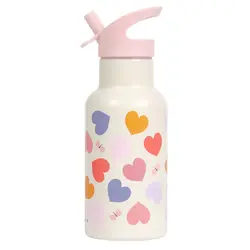 A Little Lovely Company | Bouteille en acier inoxydable « Cœurs »