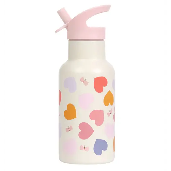 A Little Lovely Company A Little Lovely Company | Bouteille en acier inoxydable « Cœurs »