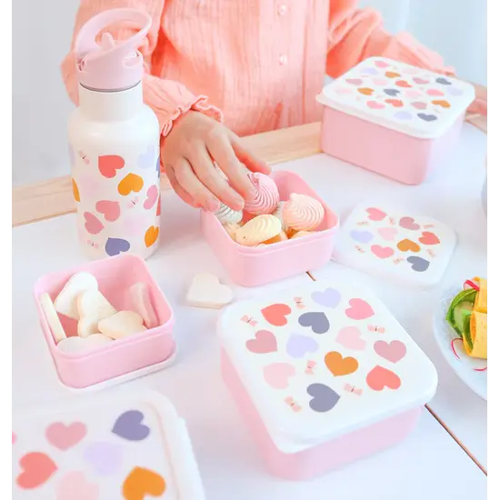 A Little Lovely Company A Little Lovely Company | Bouteille en acier inoxydable « Cœurs »