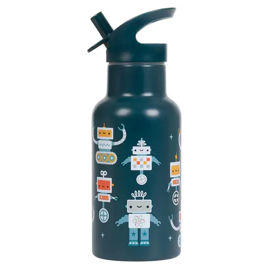 A Little Lovely Company A Little Lovely Company | Bouteille en acier inoxydable « Robots »