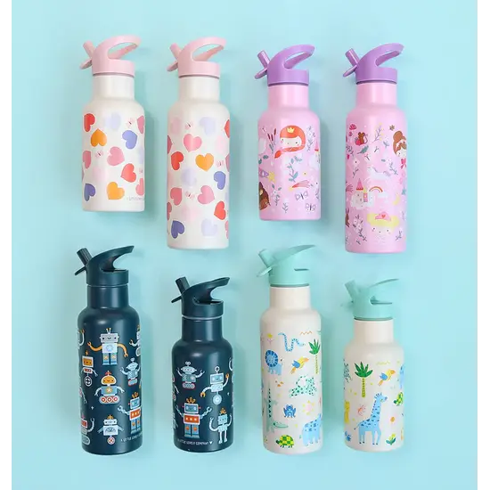 A Little Lovely Company A Little Lovely Company | Bouteille en acier inoxydable « Robots »