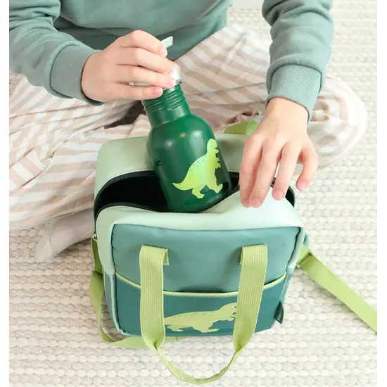 A Little Lovely Company A Little Lovely Company | Petite gourde en acier inoxydable « Dinosaure »