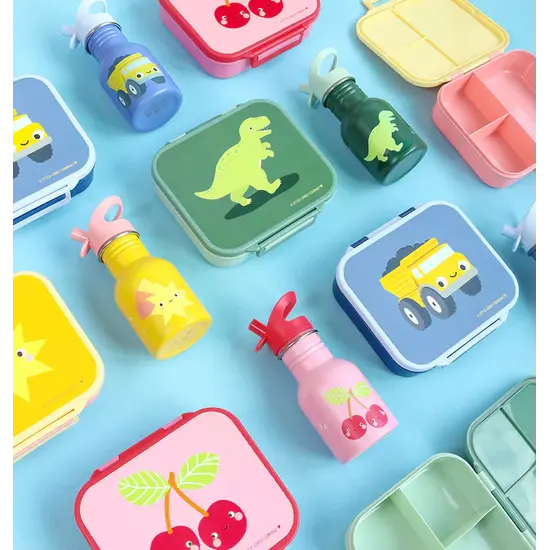 A Little Lovely Company A Little Lovely Company | Petite gourde en acier inoxydable « Dinosaure »