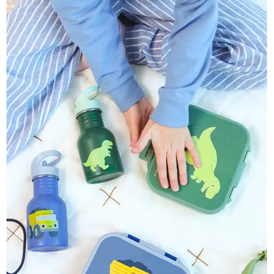 A Little Lovely Company A Little Lovely Company | Petite gourde en acier inoxydable « Dinosaure »