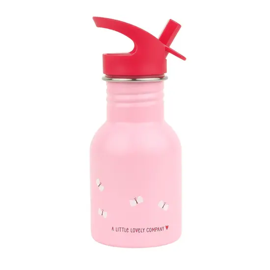 A Little Lovely Company A Little Lovely Company | Petite gourde en acier inoxydable « Joyeuses cerises »