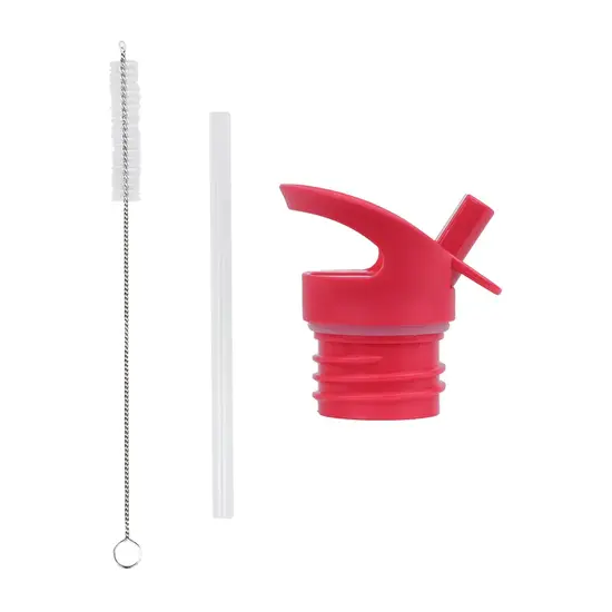 A Little Lovely Company A Little Lovely Company | Ensemble bouchon, paille et brosse « Joyeuses cerises »