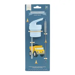 A Little Lovely Company | Ensemble bouchon, paille et brosse « Camion à benne basculante »