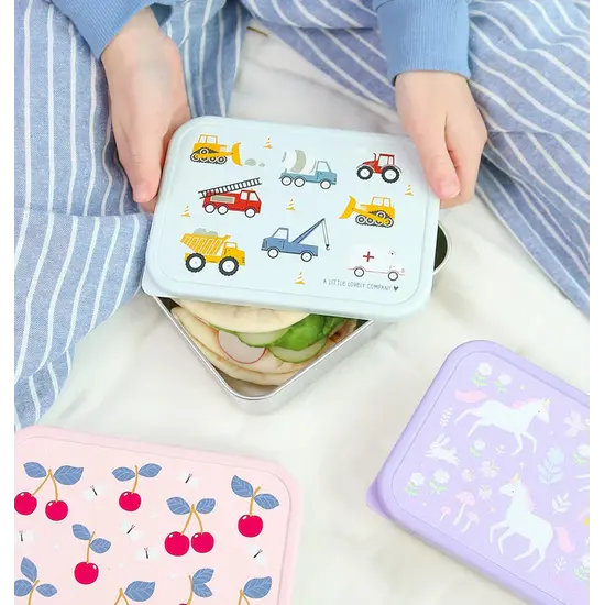 A Little Lovely Company A Little Lovely Company | Boîte à lunch en acier inoxydable « Véhicules »