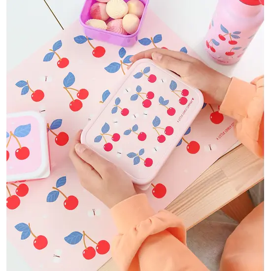 A Little Lovely Company A Little Lovely Company | Boîte à lunch en acier inoxydable « Cerises »