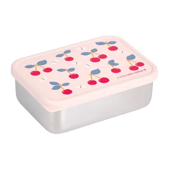 A Little Lovely Company A Little Lovely Company | Boîte à lunch en acier inoxydable « Cerises »