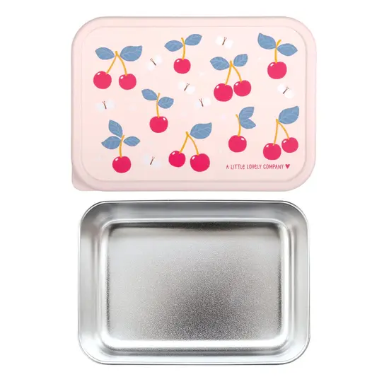A Little Lovely Company A Little Lovely Company | Boîte à lunch en acier inoxydable « Cerises »