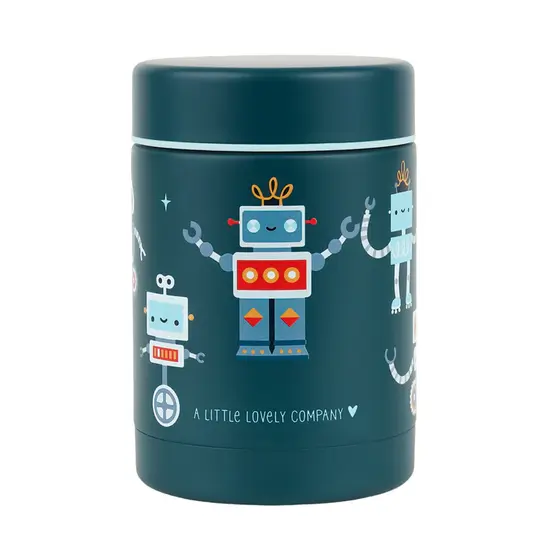 A Little Lovely Company A Little Lovely Company | Récipient alimentaire isotherme en acier inoxydable « Robots »