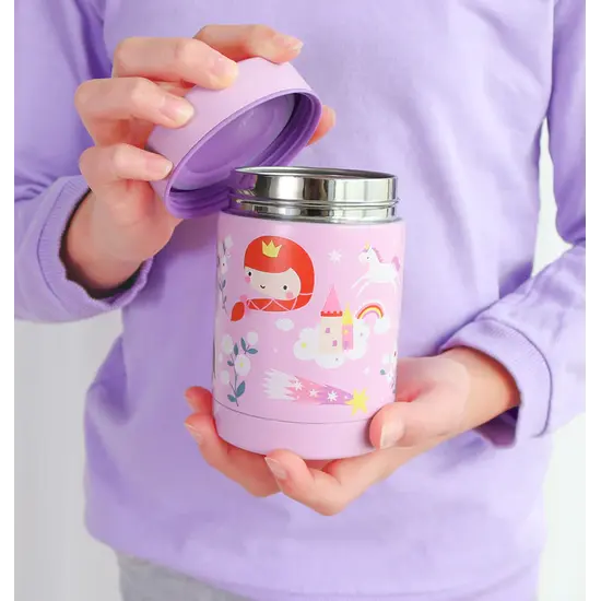 A Little Lovely Company A Little Lovely Company | Pot alimentaire isotherme en acier inoxydable « Princesses »