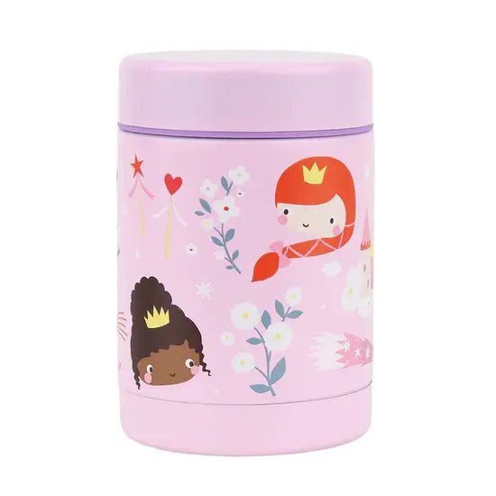 A Little Lovely Company A Little Lovely Company | Pot alimentaire isotherme en acier inoxydable « Princesses »