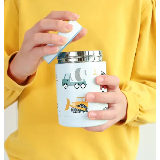 A Little Lovely Company A Little Lovely Company | Récipient alimentaire isotherme en acier inoxydable « Véhicules »