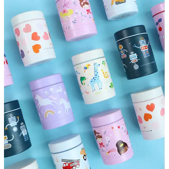 A Little Lovely Company A Little Lovely Company | Récipient alimentaire isotherme en acier inoxydable Unicorn Dreams