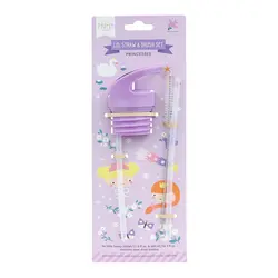 A Little Lovely Company | Ensemble bouchon, paille et brosse « Princesses »