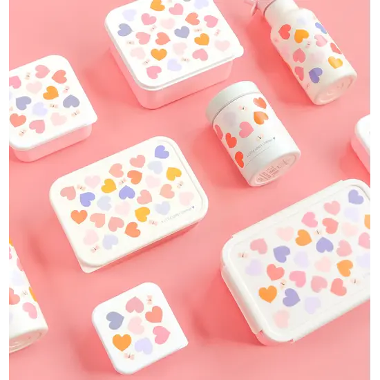 A Little Lovely Company A Little Lovely Company | Coffret déjeuner et collation « Cœurs »