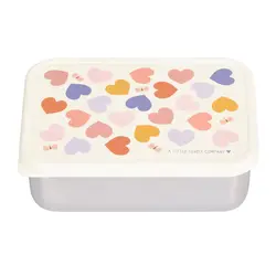 A Little Lovely Company | Boîte à lunch en acier inoxydable « Cœurs »
