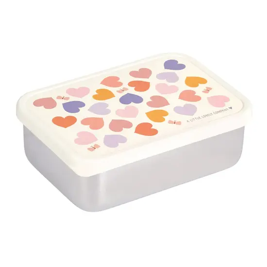A Little Lovely Company A Little Lovely Company | Boîte à lunch en acier inoxydable « Cœurs »