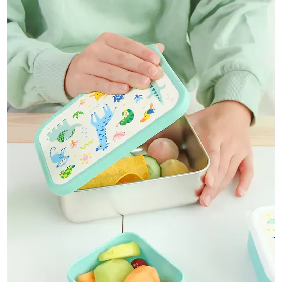 A Little Lovely Company A Little Lovely Company | Boîte à lunch en acier inoxydable Jungle