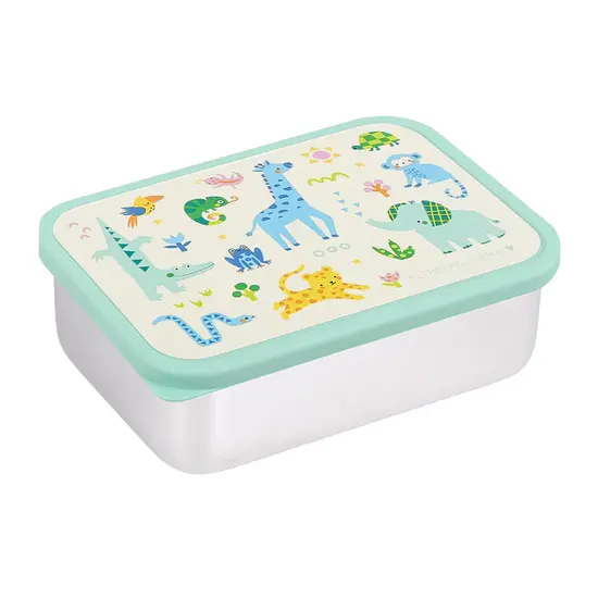 A Little Lovely Company A Little Lovely Company | Boîte à lunch en acier inoxydable Jungle