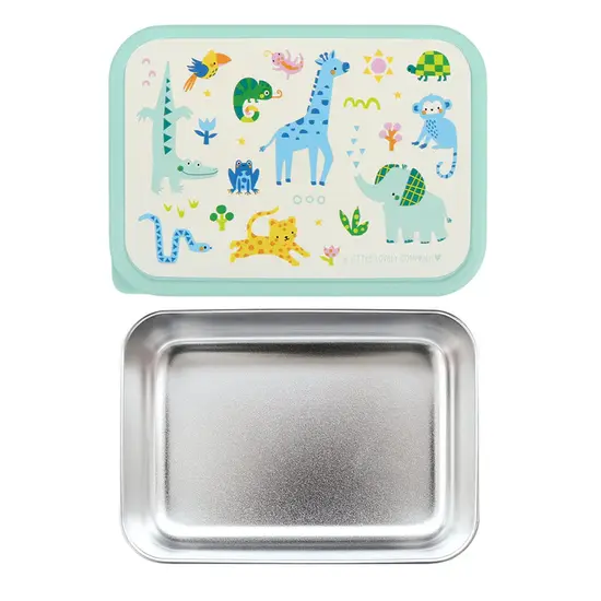 A Little Lovely Company A Little Lovely Company | Boîte à lunch en acier inoxydable Jungle