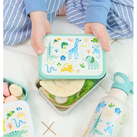 A Little Lovely Company A Little Lovely Company | Boîte à lunch en acier inoxydable Jungle