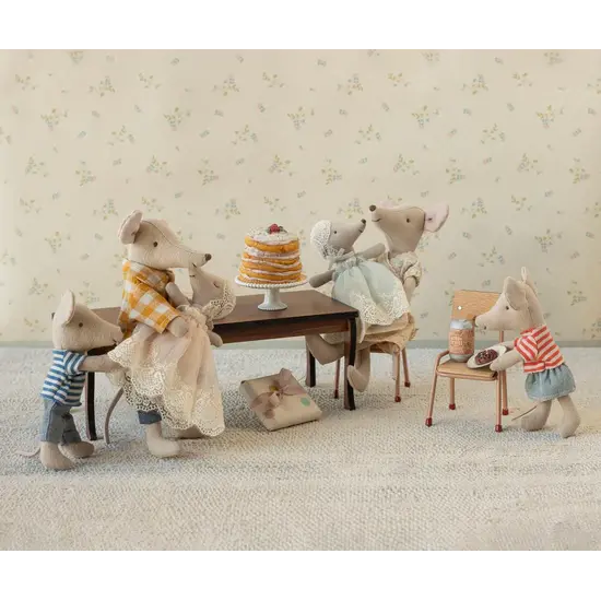 Maileg Maileg | Party Cake And Cake Stand mouse Off white
