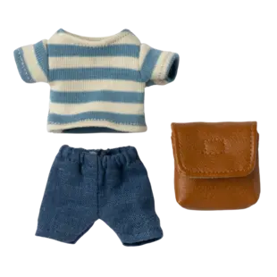 Maileg | Vêtements et sac Big Brother Mouse Brown