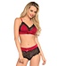 Leg Avenue SATIN SPANDEX BRALETTE, STRING