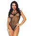 Leg Avenue Cage Strap Thong Back Teddy - One Size