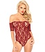 Leg Avenue Crotchless teddy cuff sleeves - Red
