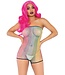Leg Avenue Lurex Net  Strapless Romper - One Size