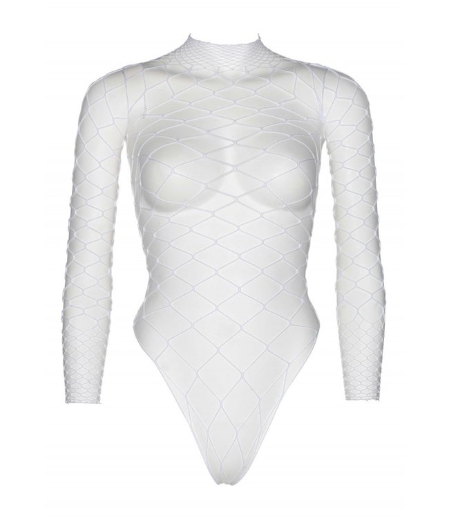 Turtleneck fishnet teddy O/S