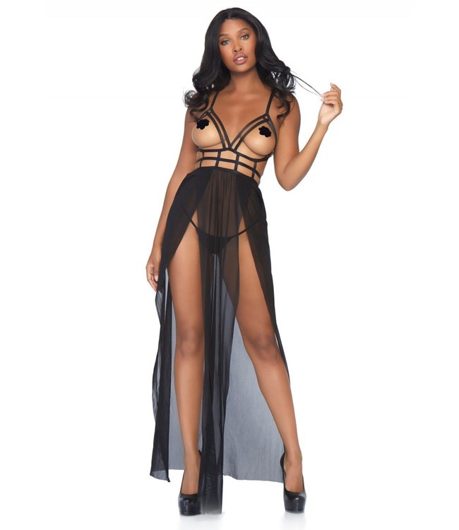 Cage Maxi dress and g-string