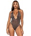 Leg Avenue Lurex & rhinestone teddy O/S