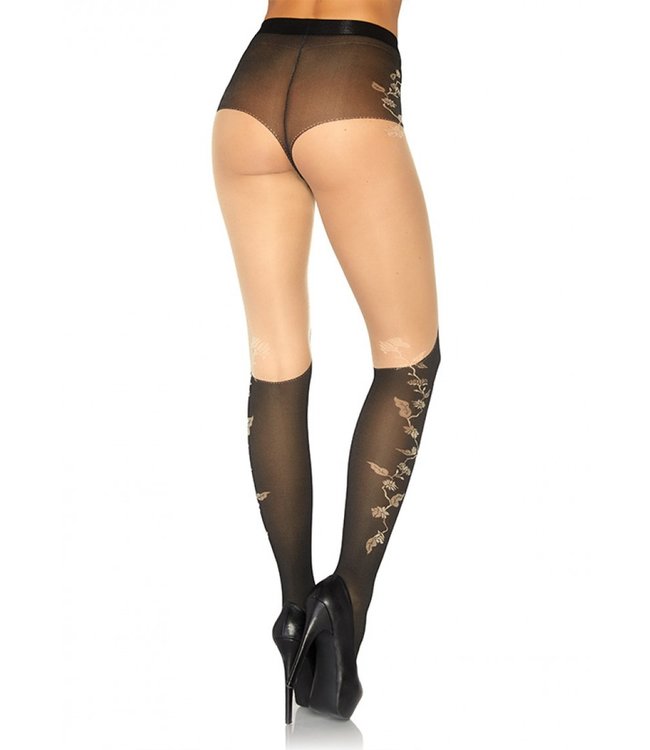 Pantyhose w. over knee boot O/S