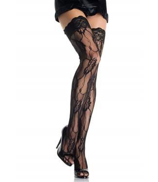 Leg Avenue Rose Lace Thigh Highs O/S