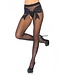 Leg Avenue Woven Bow Crotchless Pantyhose