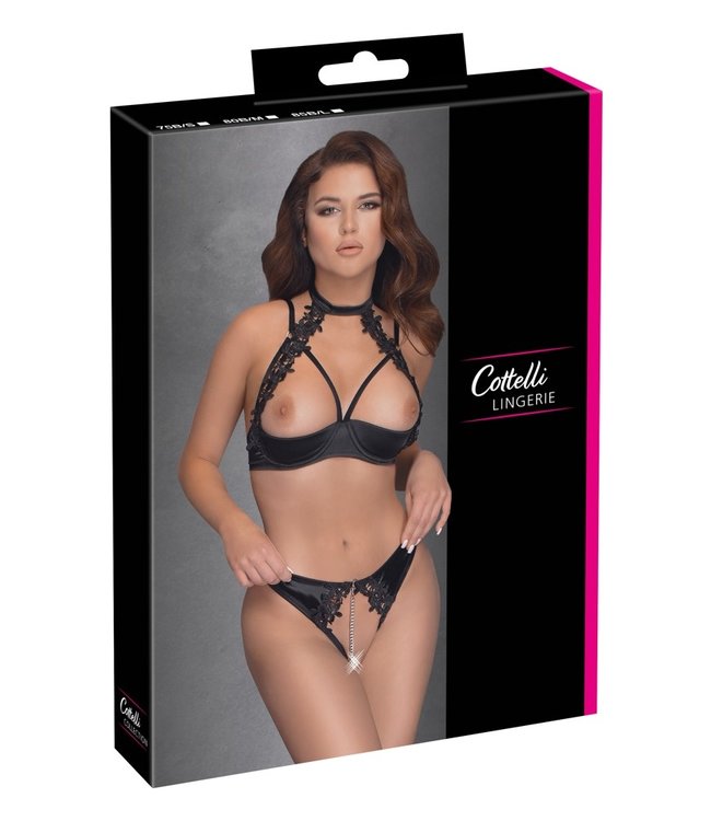 Cottelli Bra Set With Open Crotch